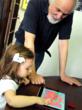 Morton Subotnick with child using Pitch Painter